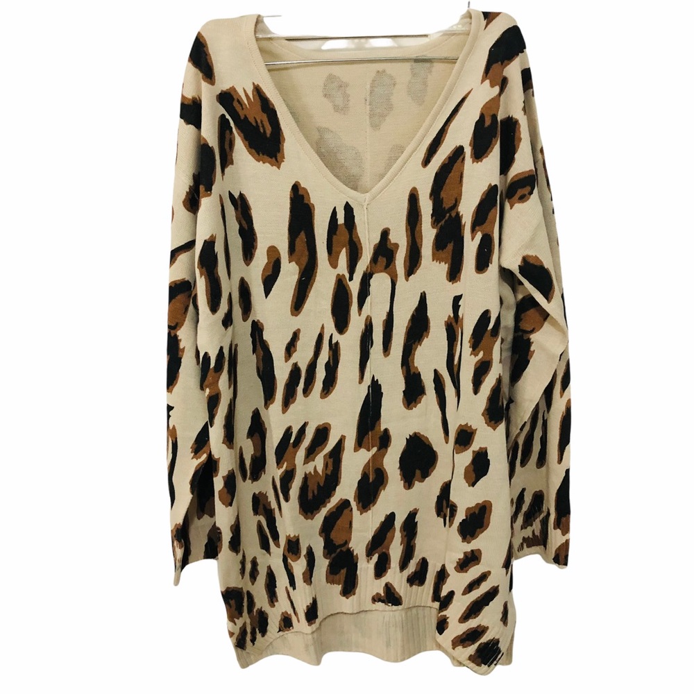 Oversized Leopard Print Light Sweater - Picture 4 of 4